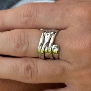 NEW Irregular geometric ring, two rings in one! by OtherWiseJewelry